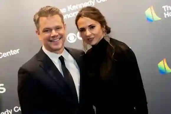 Luciana Barroso y Matt Damon