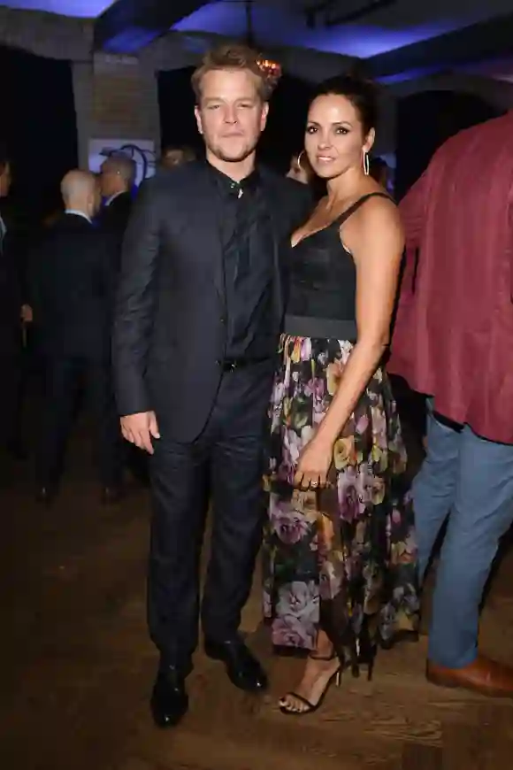 Luciana Barroso y Matt Damon