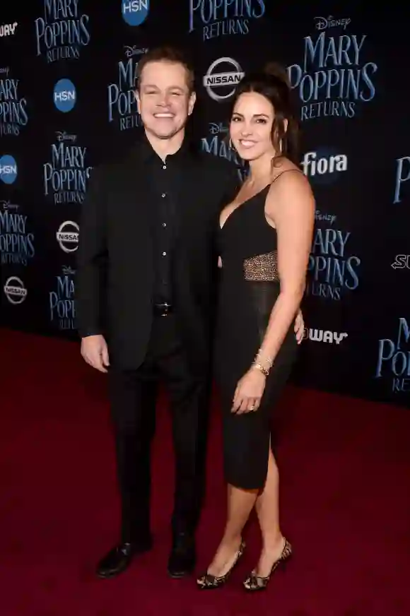 Luciana Barroso y Matt Damon