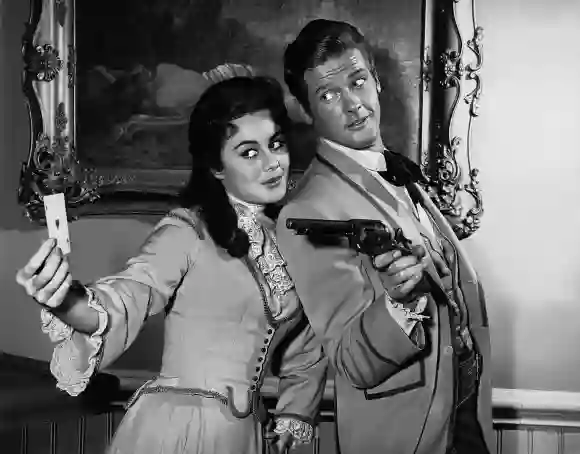 Sharon Hugueny & Roger Moore Television: Maverick (TV-Serie) Usa 1957-1962, / 4. Staffel, Season 4 18 September 1960 PUB