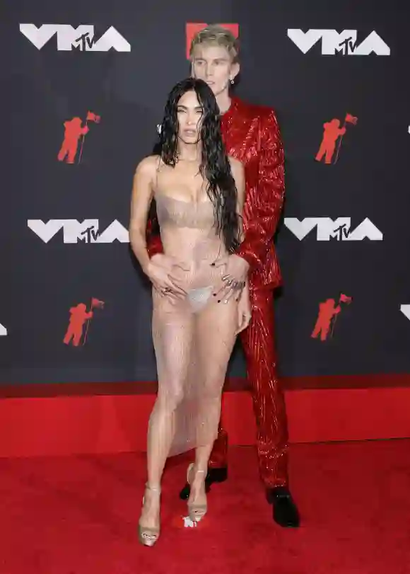 Megan Fox and Machine Gun Kelly at the 2021 MTV Video Music Awards on September 12, 2021