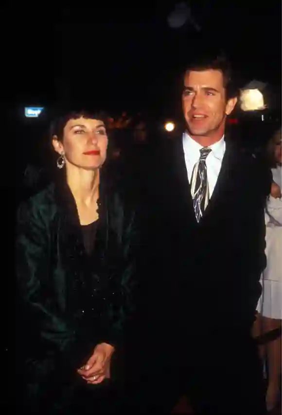 Mel Gibson et Robyn Moore en 1990.