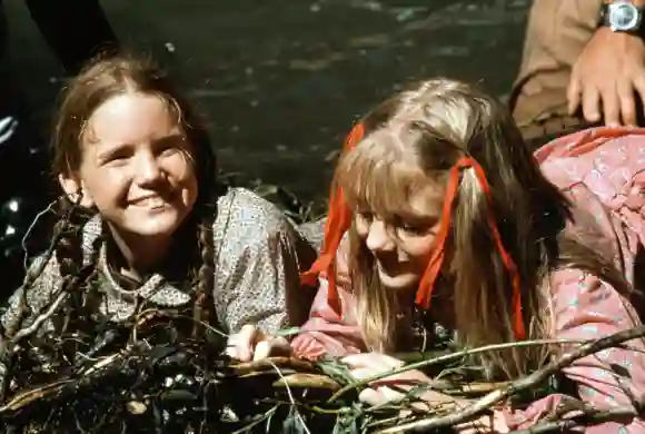 Melissa Gilbert and Alison Arngrim in 'Little House on the Prairie'