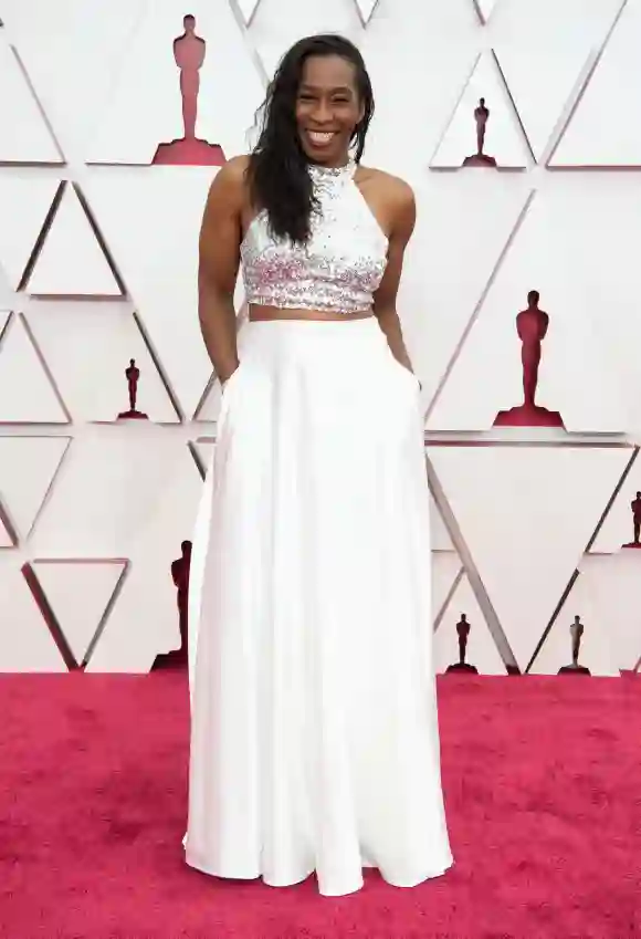 Mia Neal attends the 93rd Annual Academy Awards, April 25, 2021.