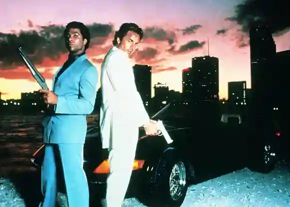 Philip Michael Thomas and Don Johnson in 'Miami Vice'.