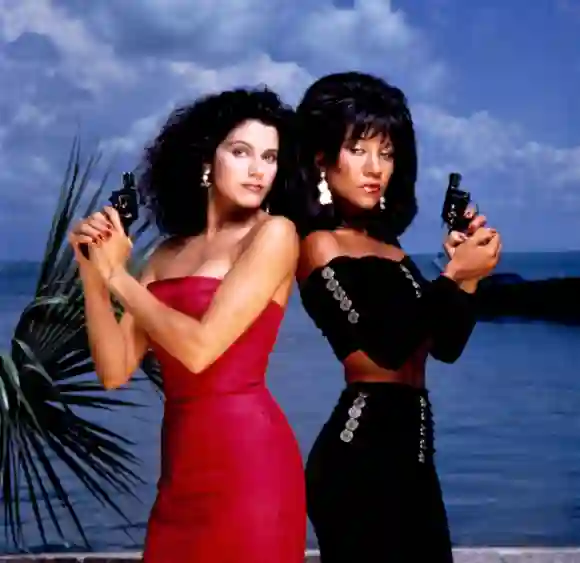 Saundra Santiago and Olivia Brown in 'Miami Vice'.