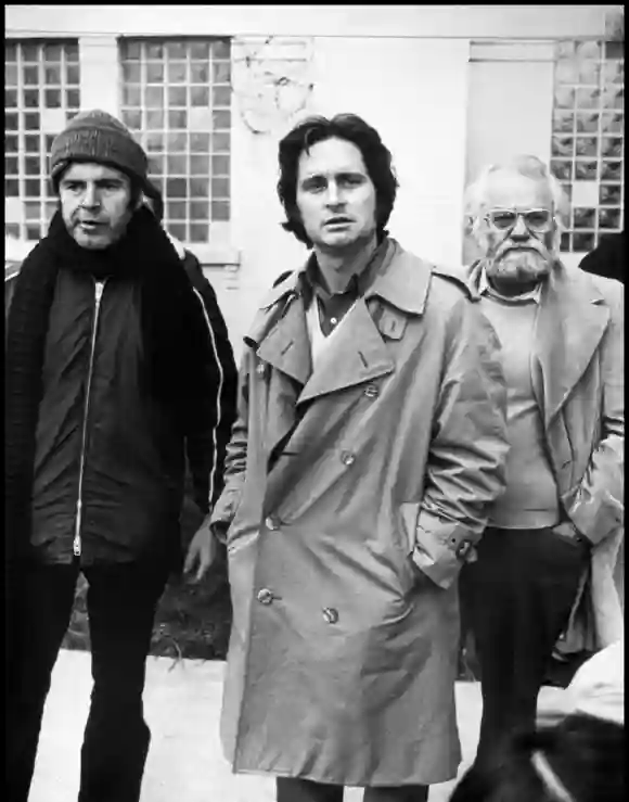 Michael Douglas dans le décor de "Vol au-dessus d'un nid de coucou" (One Flew Over The Cuckoo's Nest)