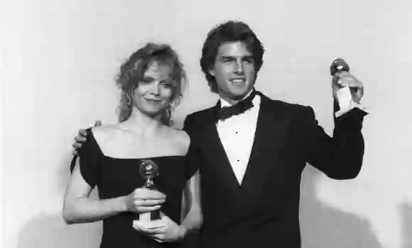 Michelle Pfeiffer and Tom Cruise at the 47th Annual Golden Globes in 1990.
