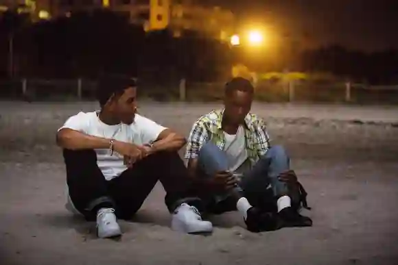 Jharrel Jerome and Ashton Sanders in 'Moonlight'.