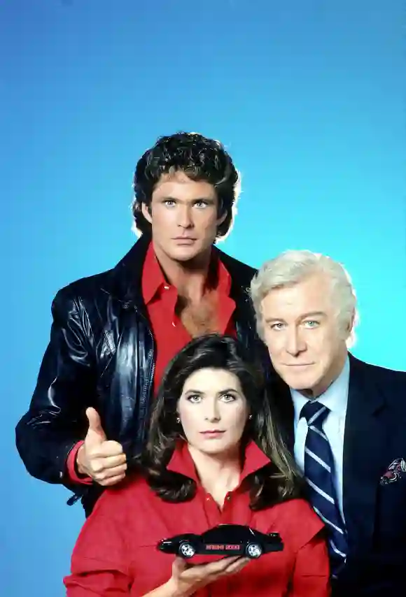 David Hasselhoff, Edward Mulhare, Patricia McPherson in 'Knight Rider'