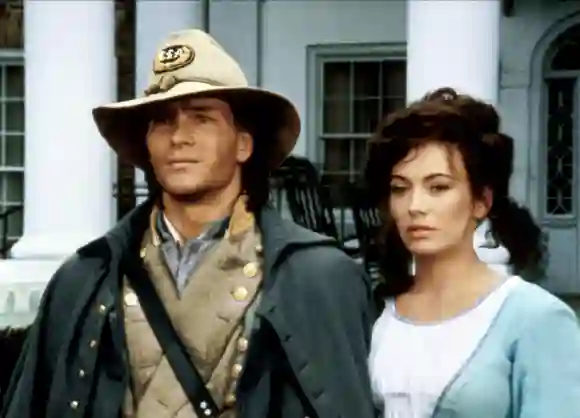 Patrick Swayze and Lesley-Anne Down in North and South.