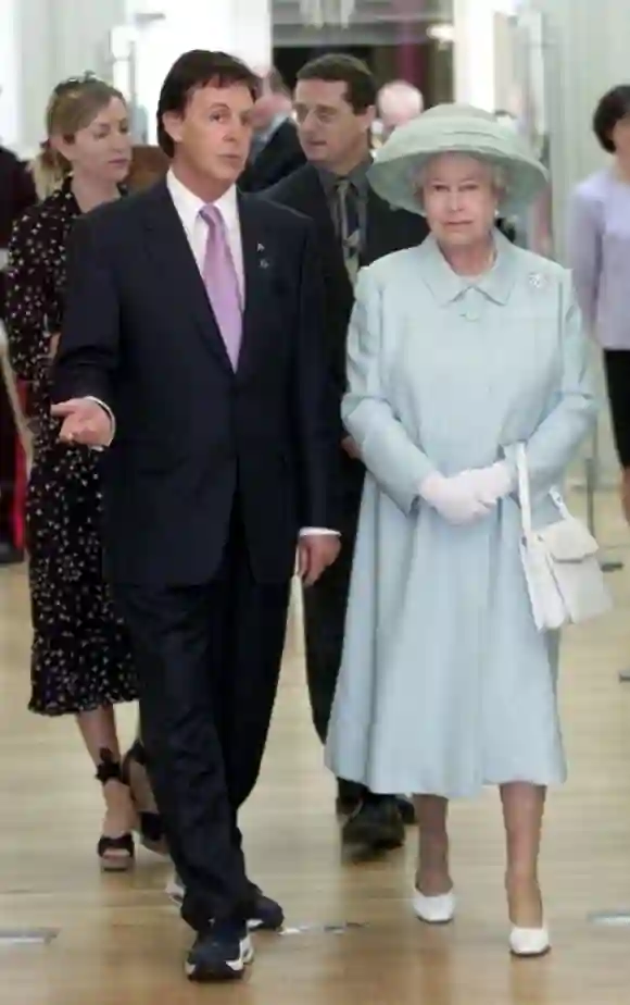 Paul McCartney and Queen Elizabeth II