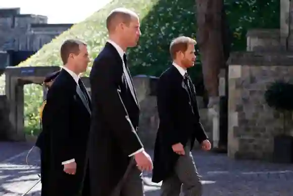 Peter Philips, Prince William and Prince Harry