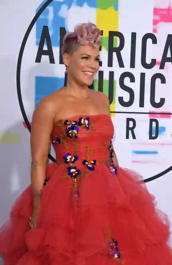Pink arrives at the 2017 American Music Awards, November 19, 2017.