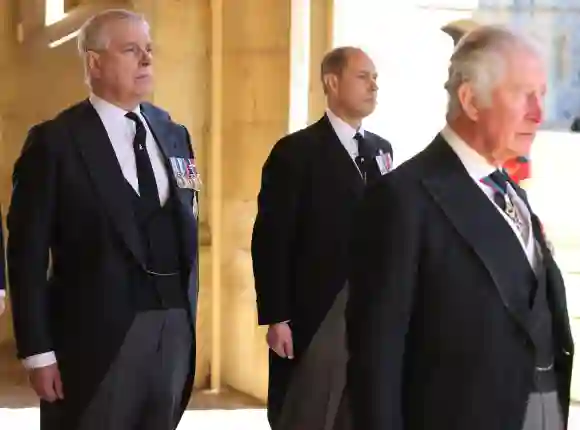 Prince Charles, Prince Edward and Prince Andrew.