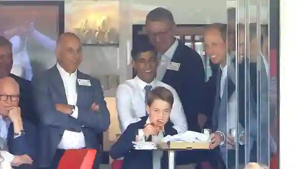 Prince George, Prince William with Rishi Sunak