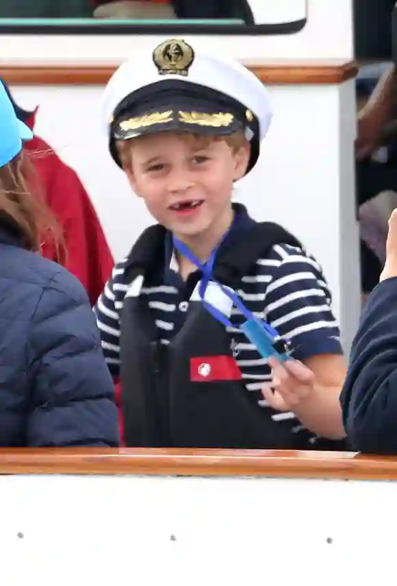 Prince George at the King's Cup regatta on August 8, 2019