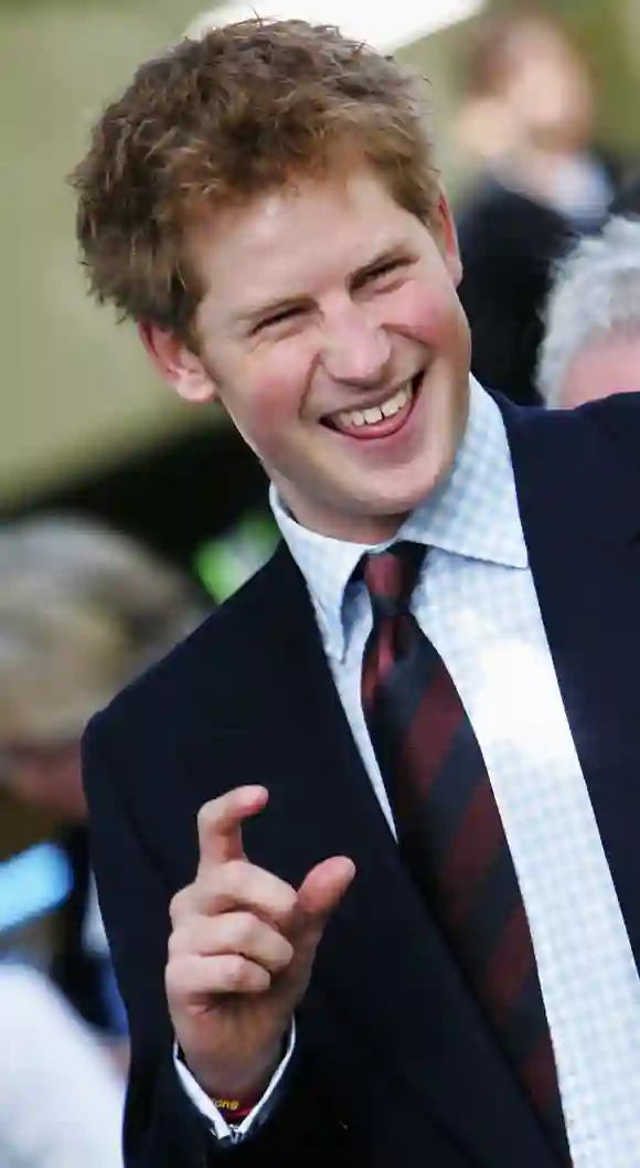 Prince Harry at the University Hospital of Wales, Cardiff on June 5, 2008, in Cardiff, Wales.