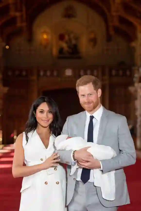 Prince Harry and Duchess Meghan with their son Archie