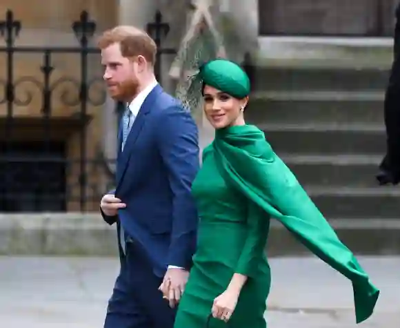 El príncipe Harry y la duquesa Meghan en el Commonwealth Day Service en Londres el lunes.