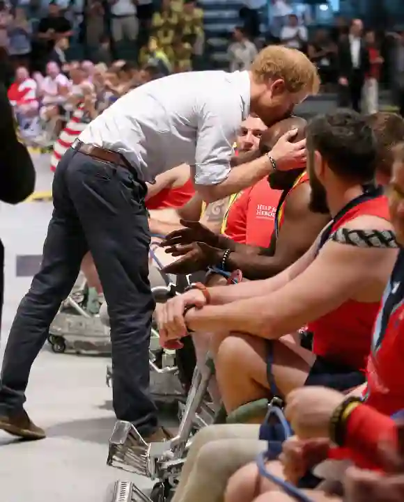 Prince Harry and the USA Wheelchair Rugby Team at Invictus Games 2016.