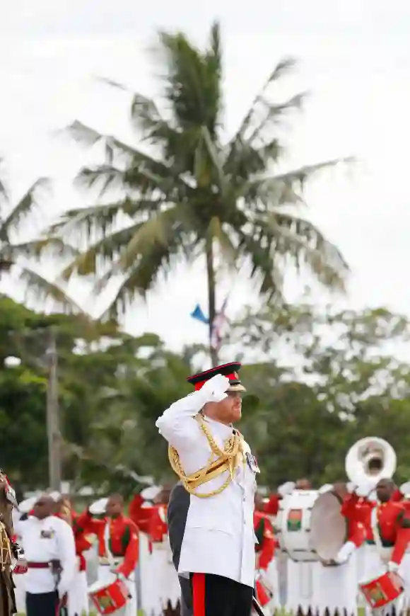 Prince Harry attends the War Memorial Wreath Laying in Suva, Fiji