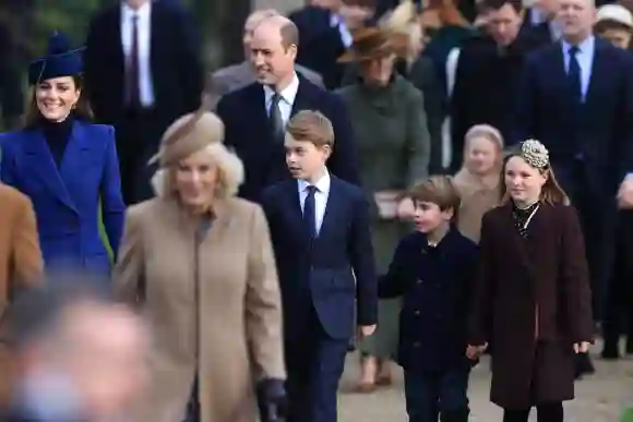 La princesse Kate, le prince William, le prince George, le prince Louis et Mia Tindall