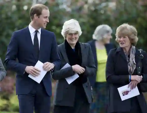 Le prince William, Lady Jane Fellowes et Lary Sarah McCorquodale, photographiés en 2012.