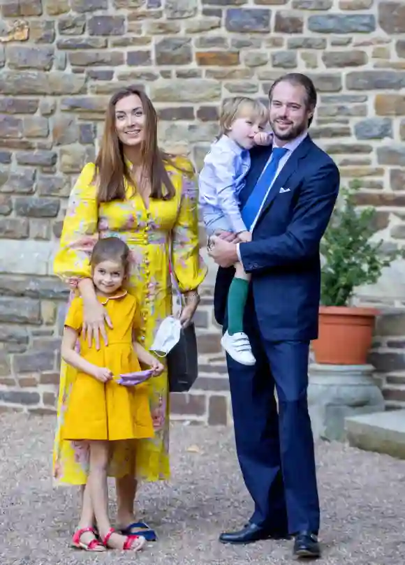 Prince Félix and Princess Claire and Prince Liam, and Princess Amalia of Luxembourg in September of 2020.