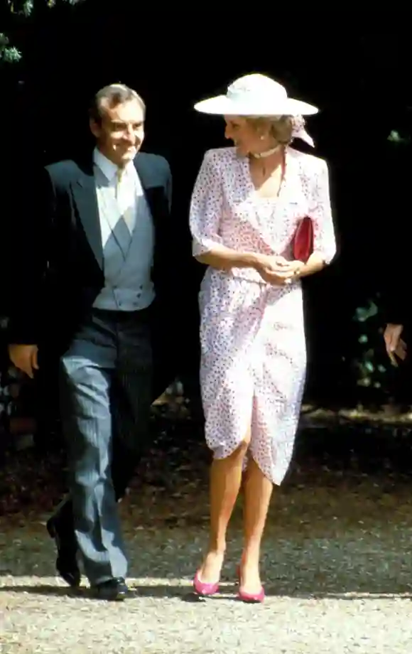 La princesse Diana et Barry Mannakee en 1985.