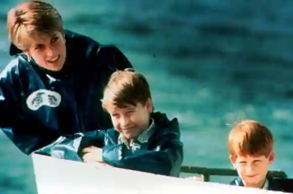 La princesa Diana, el príncipe William y el príncipe Harry
