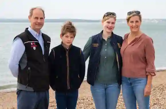 Prince Edward with his family in 2020