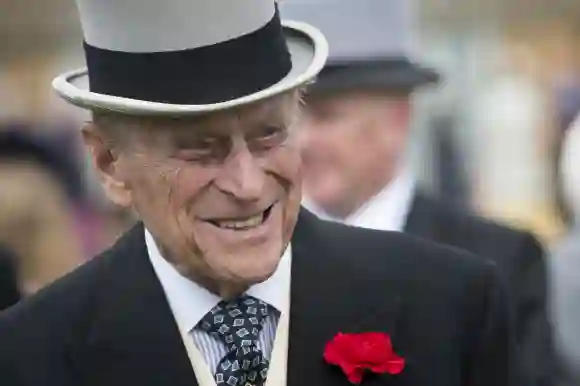 Le prince Philip lors d'une garden party au palais de Buckingham, le 16 mai 2017.
