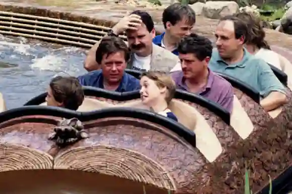 Prince William at the Magic Kingdom amusement park at the Walt Disney World Resort in Florida on August 26, 1993