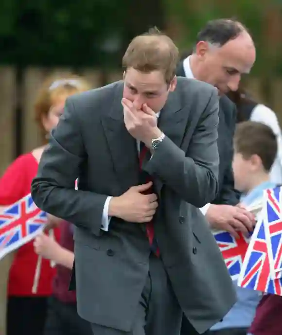 Prince William visiting St Aidan's Primary School on May 9, 2008