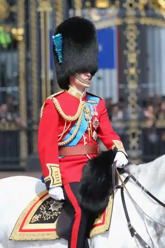 Prince William at the Trooping the Color parade at Buckingham Palace on June 15, 2013