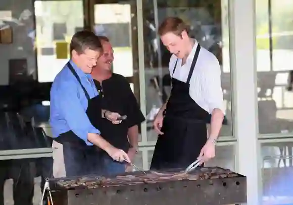 Prince William at the BBQ on January 21, 2010 in Melbourne, Australia