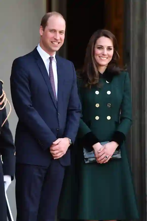 Le prince William et la duchesse Kate lors de leur visite à Paris le 17 mars 2017.