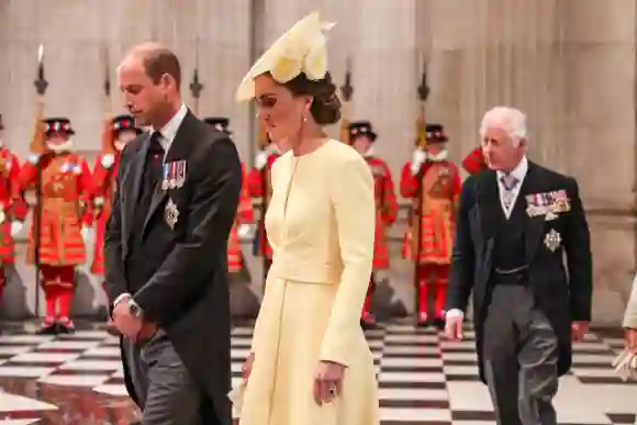 Prince William, Duchess Kate and King Charles III.