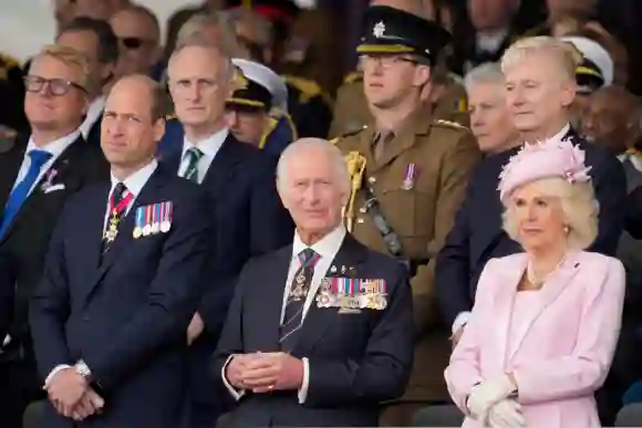 Prince William, King Charles and Queen Camilla