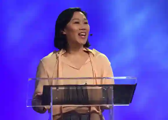 Priscilla Chan pronuncia un discurso de apertura en la 10ª Cumbre anual ASU GSV (Arizona State University/Global Silicon Valley Summit), 9 de abril de 2019.