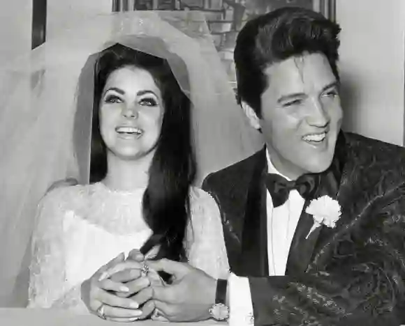Priscilla Presley Elvis Presley Wedding day