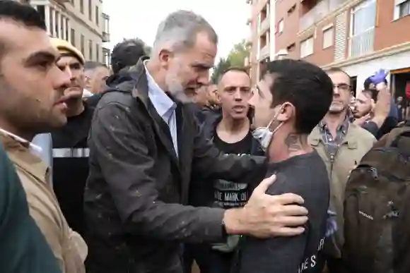03-11-2024 Valencia King Felipe visited the towns of Paiporta and Chiva, two of the most affected by the DANA flash floo