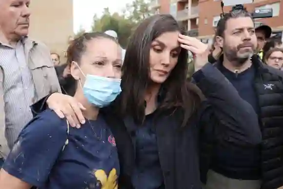03-11-2024 Valencia Queen Letizia visited the towns of Paiporta and Chiva, two of the most affected by the DANA flash fl