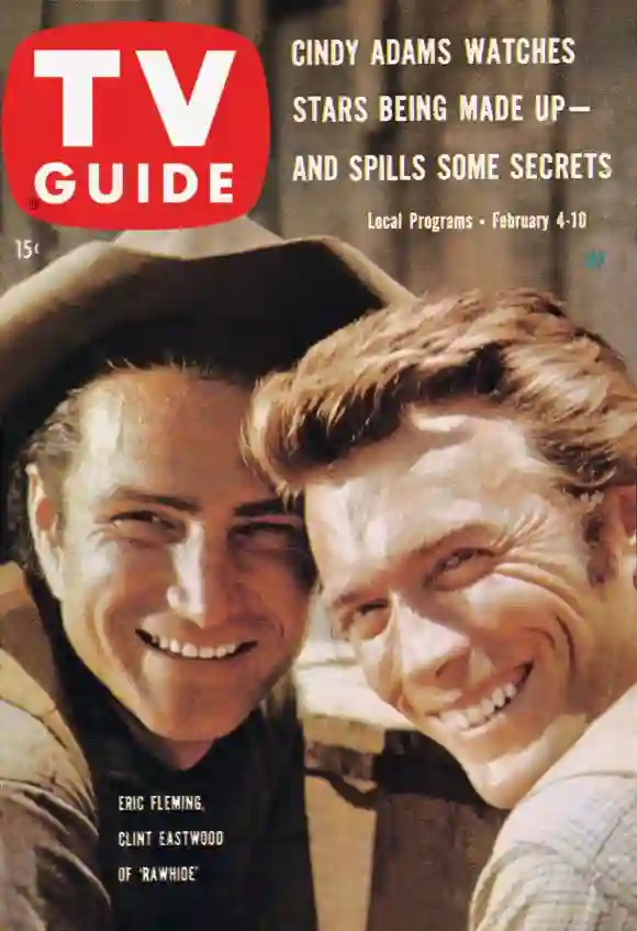 Eric Fleming and Clint Eastwood in 'Rawhide' promo