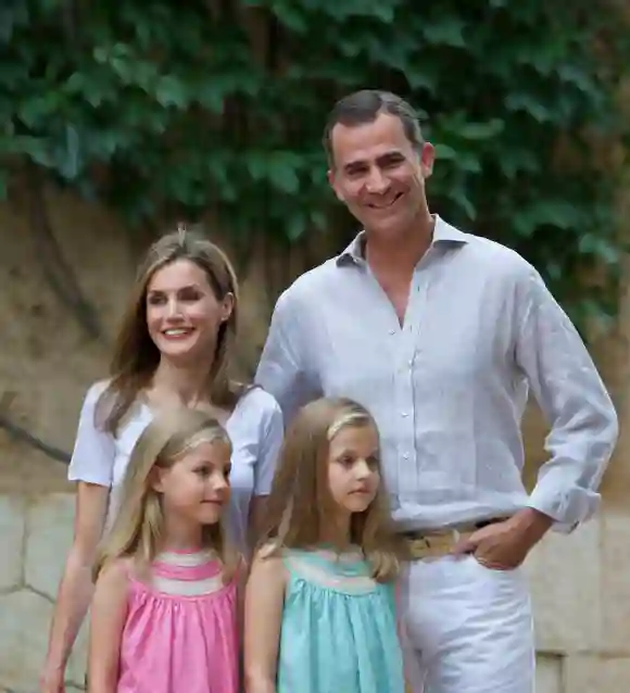 La familia real española en 2014