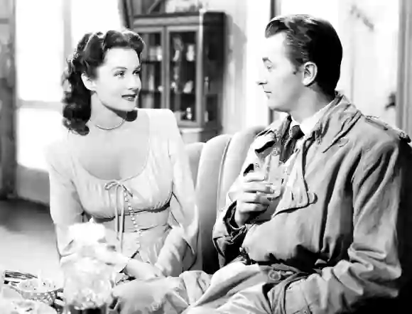 Rhonda Fleming, Robert Mitchum in 'Out of the Past'