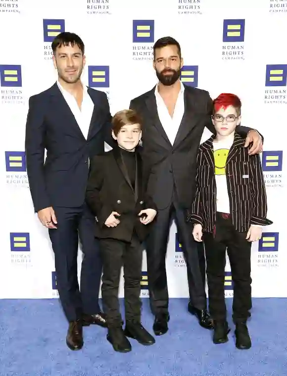 Ricky Martin, Jwan Yosef and their children