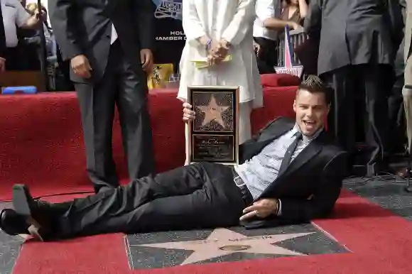 Ricky Martin receives his star on the Walk of Fame in Hollywood, 2007.