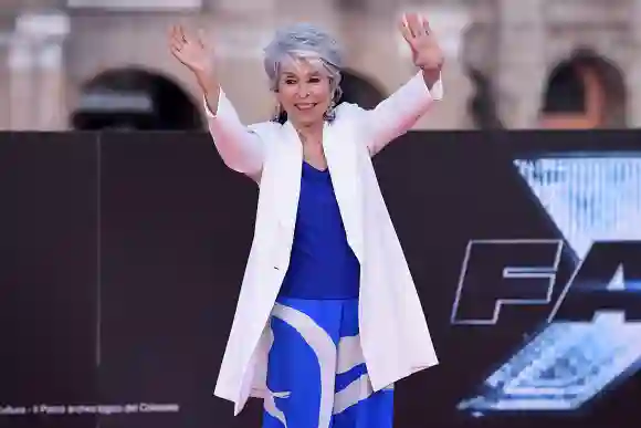 Puerto Rican actress and dancer Rita Moreno on the red carpet at the world premiere of the film Fast X at the Colosseum.